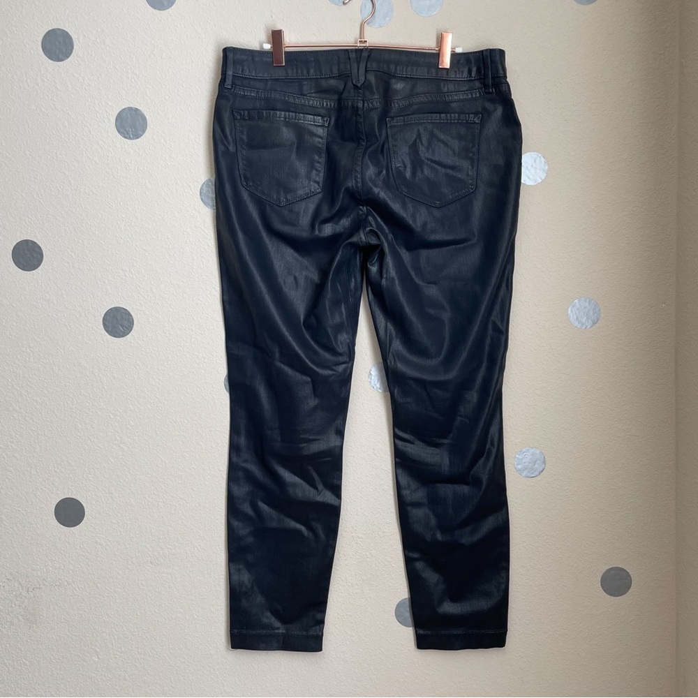 Divine Rights of Denim Skinny Ankle Crop Coated Denim Jeans - Picture 2 of 8